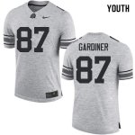 Youth Ohio State Buckeyes #87 Ellijah Gardiner Gray Nike NCAA College Football Jersey Lightweight GNC5744VM